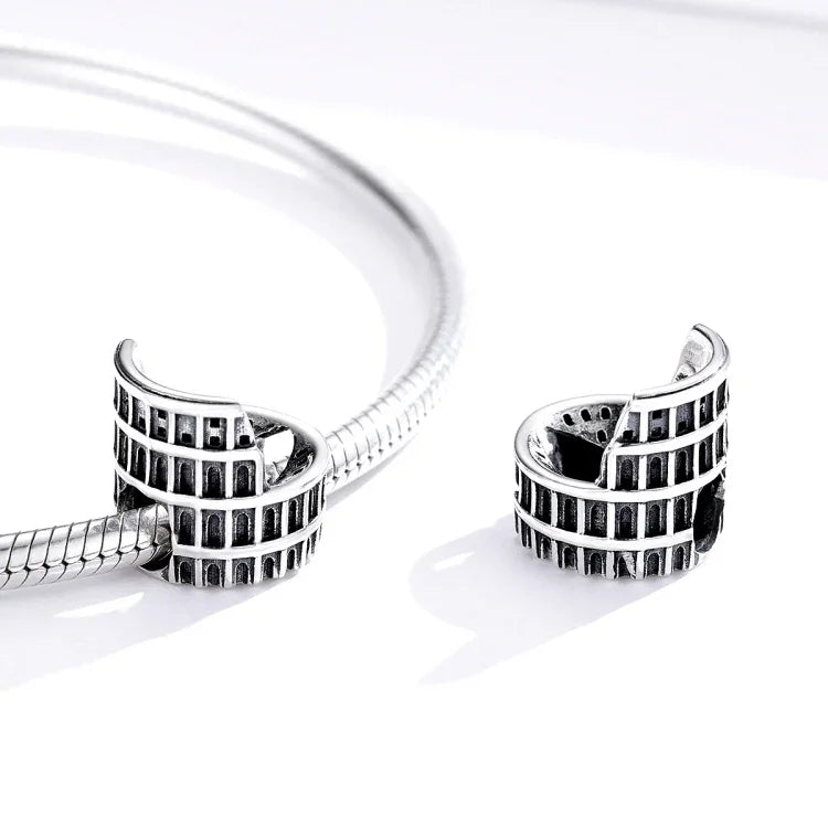 Phụ kiện vòng tay vòng cổ hạt đấu trường La Mã bạc S925 Sterling