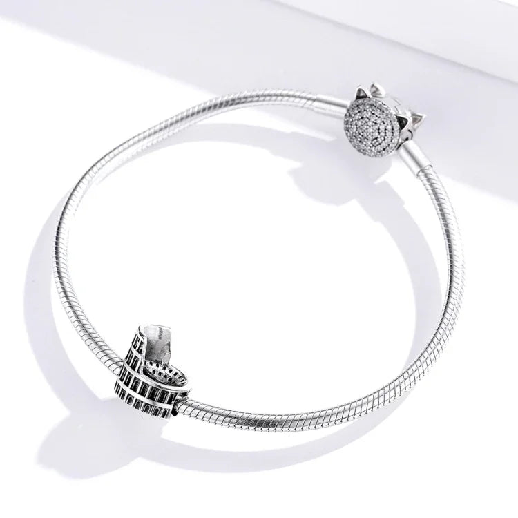 Phụ kiện vòng tay vòng cổ hạt đấu trường La Mã bạc S925 Sterling