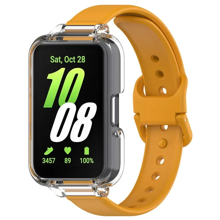 Half Coverage PC Watch Case + Silicone Watch Band Set, For Samsung Galaxy Fit 3