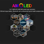 Đồng hồ thông minh LEMFO AK59 màn hình tròn AMOLED 1.43 inch, Dây đeo silicone