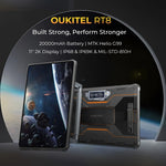 Máy tính bảng bền OUKITEL RT8 mạng 4G IP68/IP69K, 11 inch Android 13 MediaTek Helio G99 Quad Core hỗ trợ 2 SIM, phích cắm EU, RT8 6GB+256GB