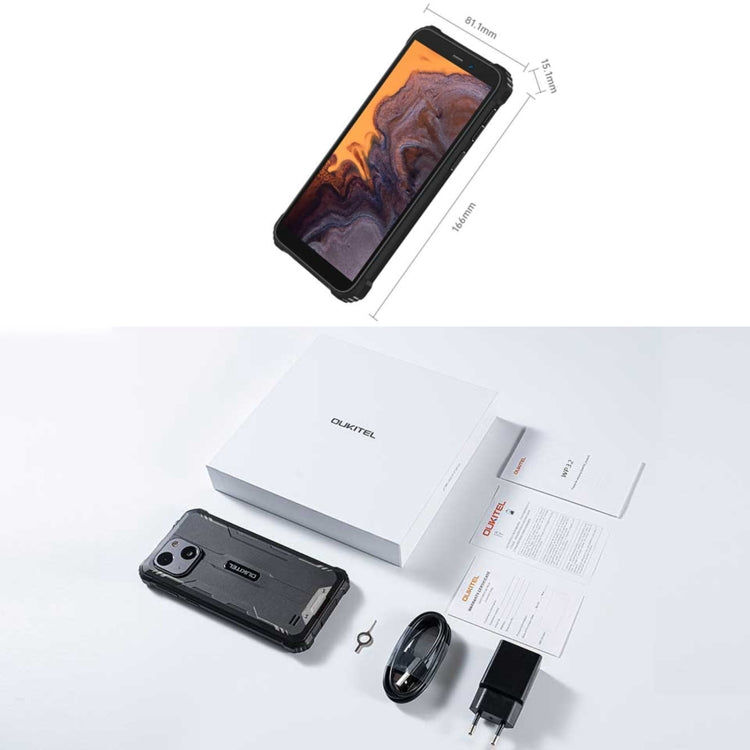 Oukitel WP32, IP68/IP69K, Màn hình 5.93 inch Android 13 Unisoc Tiger T606 Octa-core, NFC, OTG, Mạng: 4G, 4GB+128GB