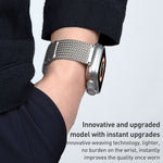 Dây đồng hồ thép không gỉ dây bện khóa nam châm, dành cho Apple Watch SE 2023 44mm, Apple Watch SE 2023 40mm, Apple Watch Ultra 2 49mm, Apple Watch Series 9 45mm, Apple Watch Series 9 41mm, Apple Watch Ultra 49mm