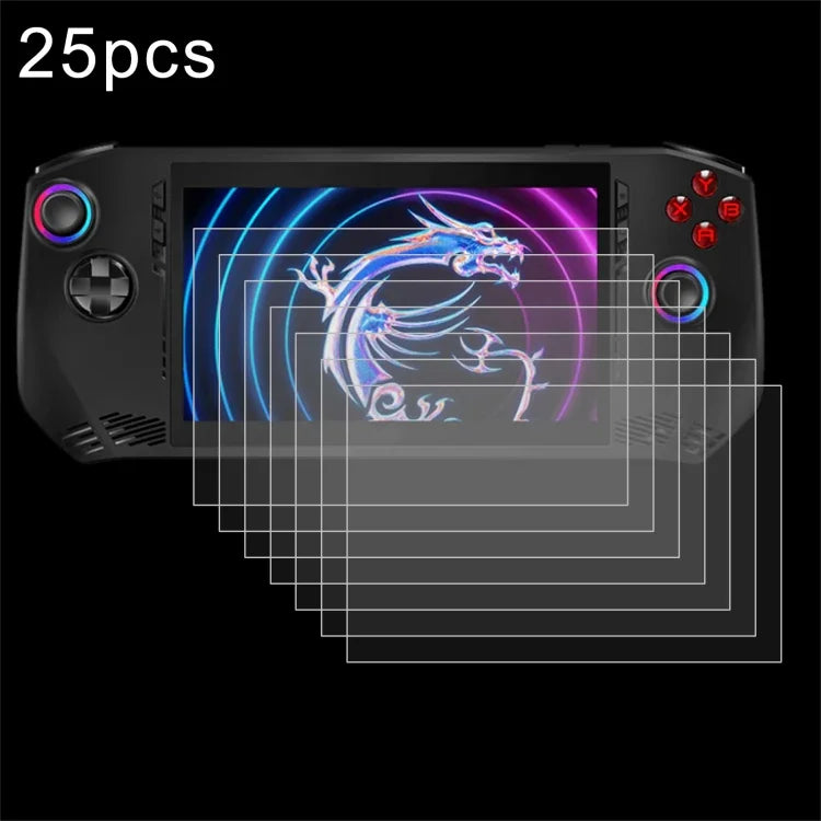 25 miếng dán kính cường lực chống nổ 9H 0.3mm, dành cho MSI Claw 8 AI+, dành cho máy chơi game MSI Claw 7 inch