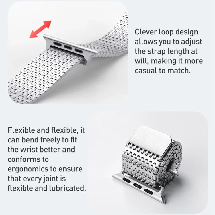 Dây đồng hồ thép không gỉ khóa nam châm Milanese Loop, Dành cho Apple Watch 42mm, Dành cho Apple Watch 38mm