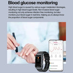 Đồng hồ thông minh TK79 chống nước IP68 1.47 inch, Hỗ trợ ECG / Đo đường huyết / Đo oxy trong máu / Axit uric