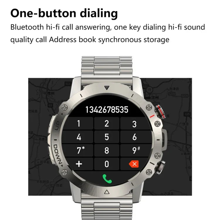 Đồng hồ thông minh ELF3 màn hình tròn TFT 1.39 inch, Dây silicone ngoài trời, Hỗ trợ đo oxy trong máu