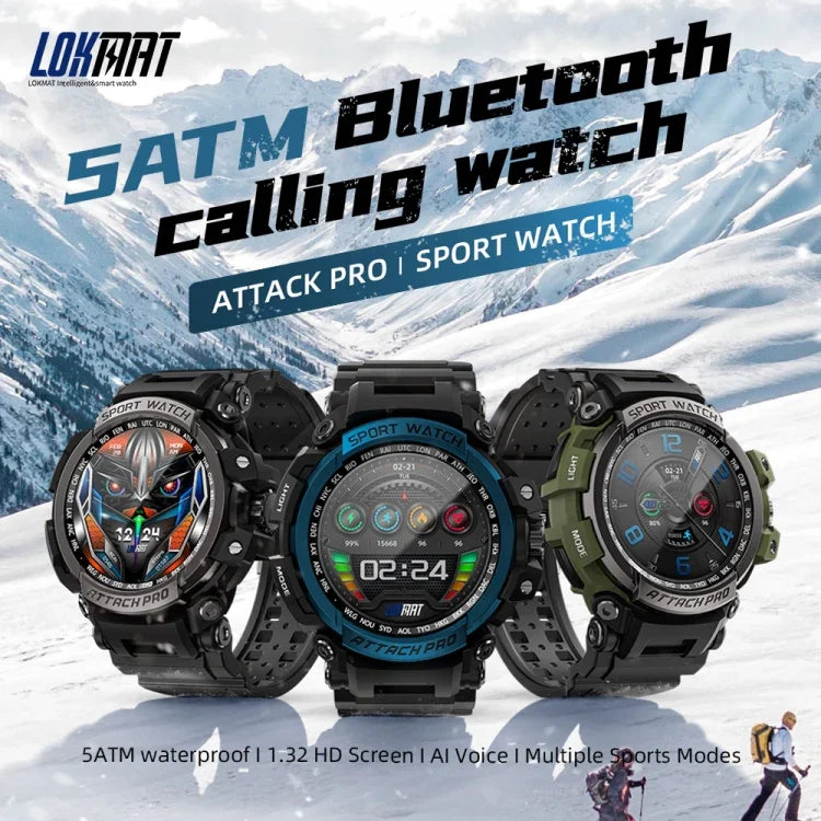 Đồng hồ thể thao thông minh LOKMAT ATTACK Pro 1.39 inch BT5.1, Hỗ trợ gọi Bluetooth / Giấc ngủ / Nhịp tim / Huyết áp