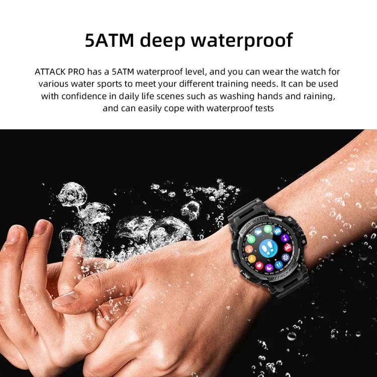 Đồng hồ thể thao thông minh LOKMAT ATTACK Pro 1.39 inch BT5.1, Hỗ trợ gọi Bluetooth / Giấc ngủ / Nhịp tim / Huyết áp