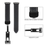 Dây đồng hồ da khóa đen từ tính họa tiết Litchi, dành cho Samsung Galaxy Fit 3