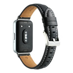 Dây đồng hồ da thật đuôi nhọn, dành cho Samsung Galaxy Fit 3