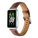 Dây đồng hồ da thật đuôi nhọn, dành cho Samsung Galaxy Fit 3