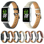 Dây đồng hồ da thật đuôi nhọn, dành cho Samsung Galaxy Fit 3