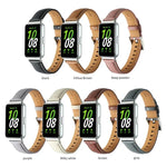 Dây đồng hồ da thật đuôi nhọn, dành cho Samsung Galaxy Fit 3