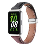 Dây đồng hồ da mảnh khóa từ tính họa tiết Litchi, dành cho Samsung Galaxy Fit 3