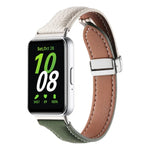 Dây đồng hồ da mảnh khóa từ tính họa tiết Litchi, dành cho Samsung Galaxy Fit 3