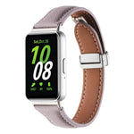 Dây đồng hồ da mảnh khóa từ tính họa tiết Litchi, dành cho Samsung Galaxy Fit 3