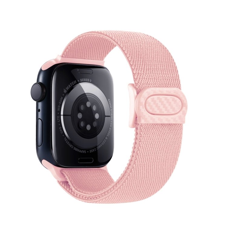 Dây đồng hồ nylon khóa bấm họa tiết sợi carbon, dành cho Apple Watch SE 2023 40mm, dành cho Apple Watch Ultra 2 49mm, dành cho Apple Watch Series 9 45mm