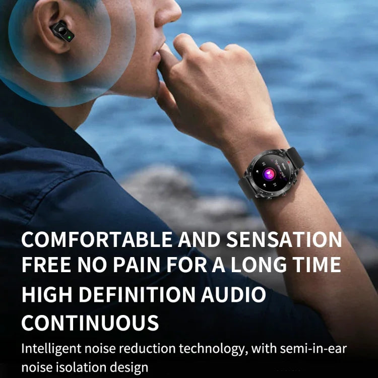 Đồng hồ thông minh LEMFO T95 màn hình IPS 1.52 inch, Tai nghe Bluetooth 2 trong 1, Hỗ trợ theo dõi sức khỏe
