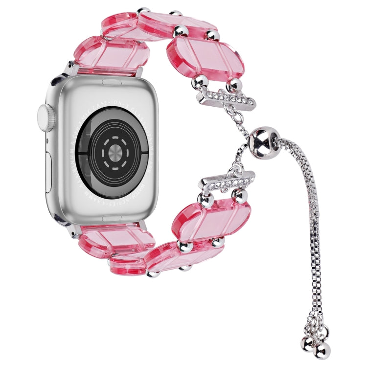 Dây đồng hồ dây xích co giãn bằng nhựa resin, dành cho Apple Watch Series 4 44mm, dành cho Apple Watch Series 4 40mm
