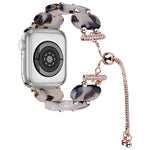 Dây đồng hồ dây xích co giãn bằng nhựa resin, dành cho Apple Watch Series 3 38mm, dành cho Apple Watch Series 3 42mm