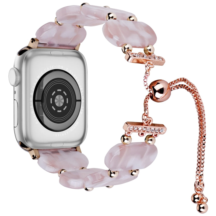 Dây đồng hồ dây xích co giãn bằng nhựa resin, dành cho Apple Watch Series 3 38mm, dành cho Apple Watch Series 3 42mm
