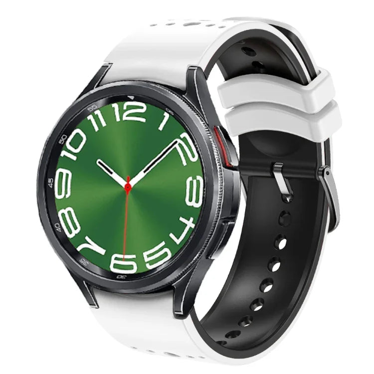 Dây đồng hồ silicone hai màu, dành cho Samsung Galaxy Watch 6