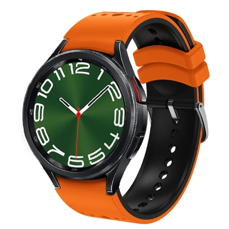 Dây đồng hồ silicone hai màu, dành cho Samsung Galaxy Watch 6