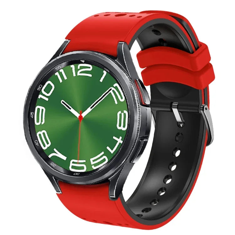 Dây đồng hồ silicone hai màu, dành cho Samsung Galaxy Watch 6