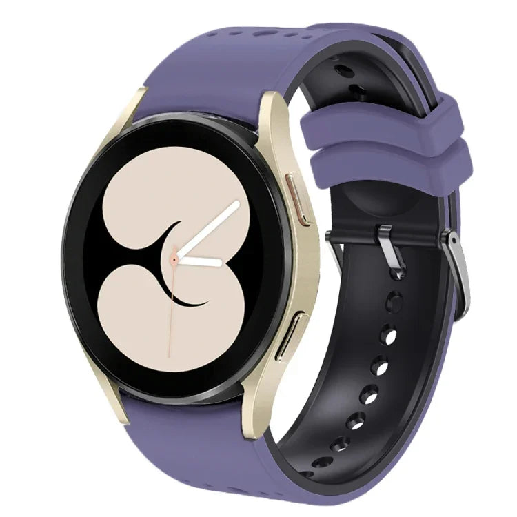 Dây đồng hồ silicone hai màu, dành cho Samsung Galaxy Watch 6