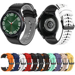 Dây đồng hồ silicone hai màu, dành cho Samsung Galaxy Watch 6