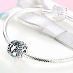 Phụ kiện vòng tay bạc S925 Sterling hình chim cánh cụt nhà với hạt kim cương