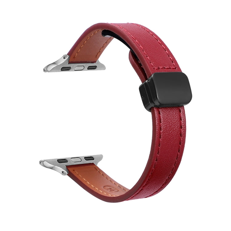 Dây đồng hồ da thật mảnh khóa nam châm, Dành cho Apple Watch 38mm