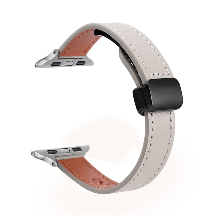 Dây đồng hồ da thật mảnh khóa nam châm, Dành cho Apple Watch 38mm