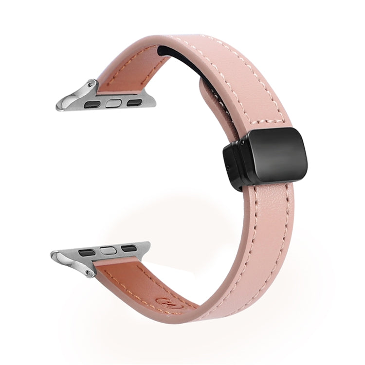 Dây đồng hồ da thật mảnh khóa nam châm, Dành cho Apple Watch 38mm