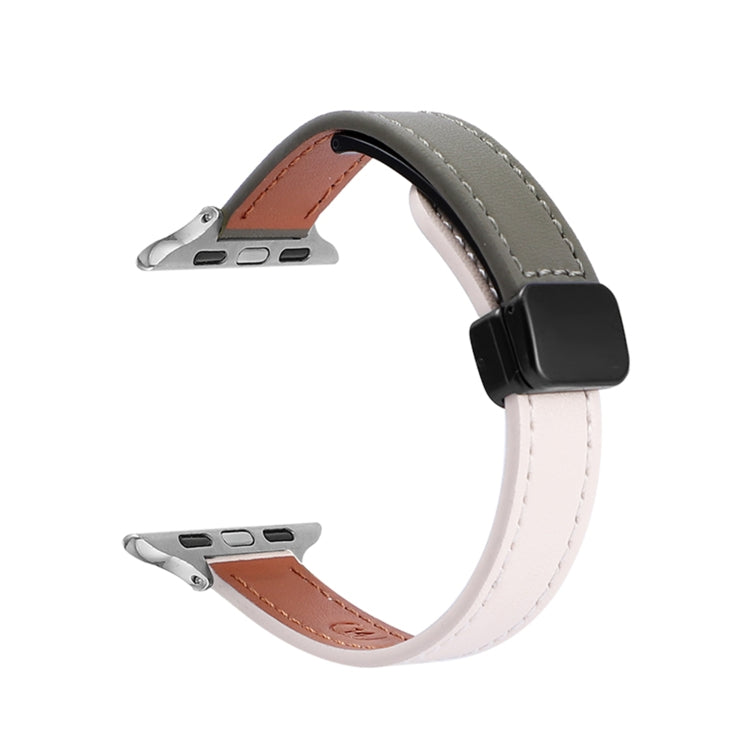 Dây đồng hồ da thật mảnh khóa nam châm, Dành cho Apple Watch 38mm