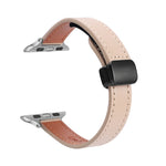 Dây đồng hồ da thật mảnh khóa nam châm, Dành cho Apple Watch 38mm