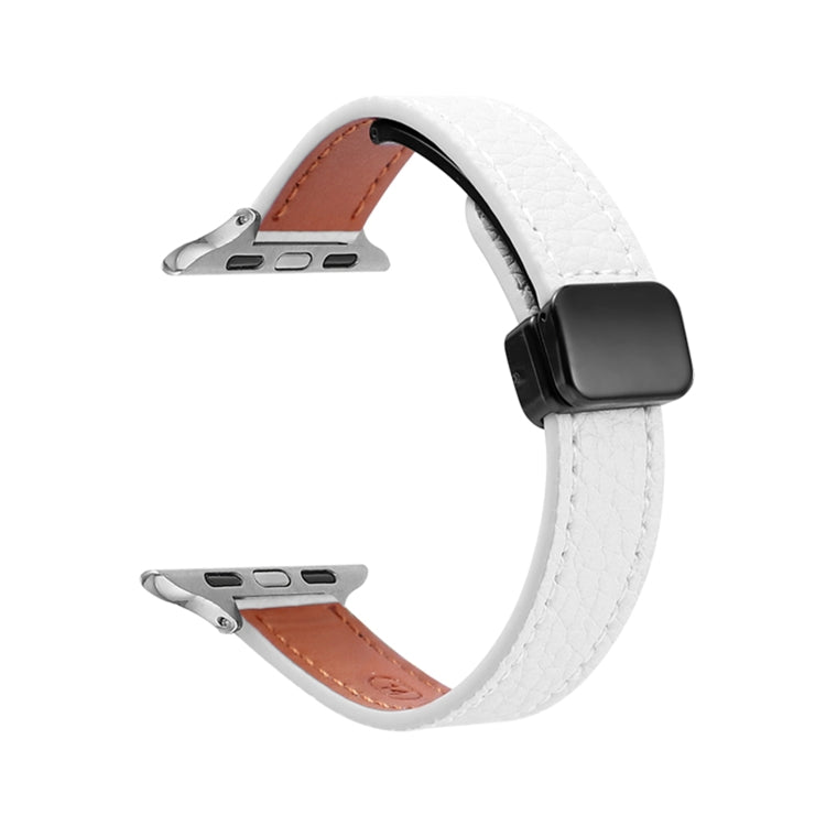 Dây đồng hồ da thật mảnh khóa nam châm, Dành cho Apple Watch 38mm