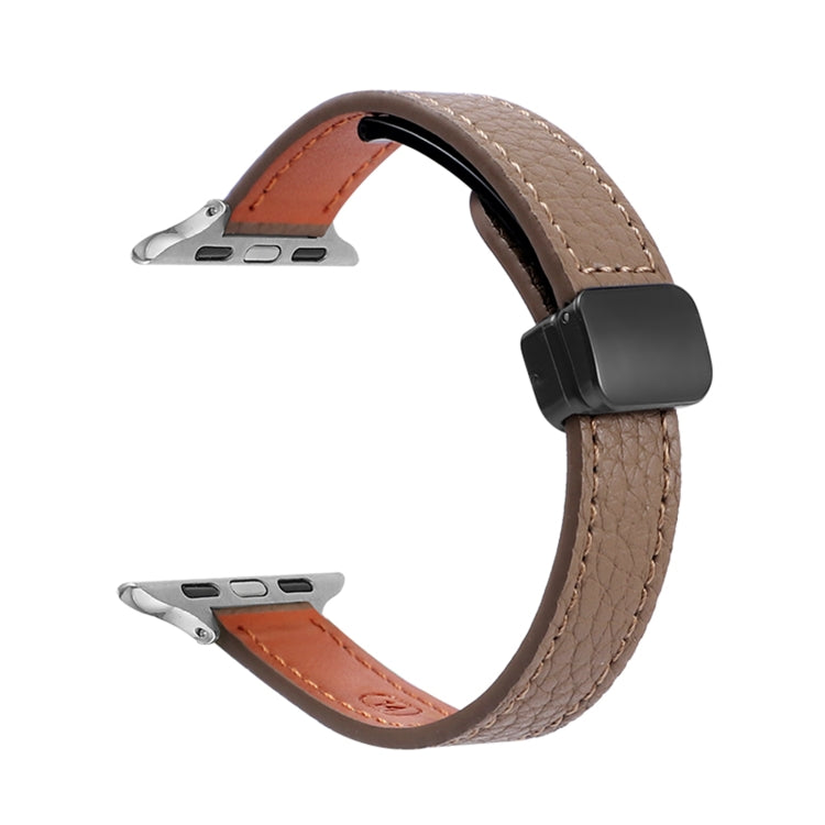 Dây đồng hồ da thật mảnh khóa nam châm, Dành cho Apple Watch 38mm