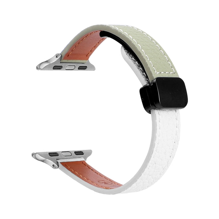 Dây đồng hồ da thật mảnh khóa nam châm, Dành cho Apple Watch 38mm
