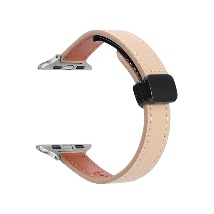 Dây đồng hồ da thật mảnh khóa nam châm, Dành cho Apple Watch 38mm