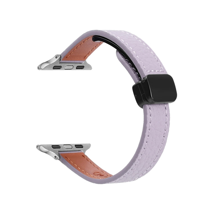Dây đồng hồ da thật mảnh khóa nam châm, Dành cho Apple Watch 38mm