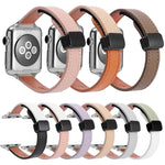 Dây đồng hồ da thật mảnh khóa nam châm, Dành cho Apple Watch 38mm