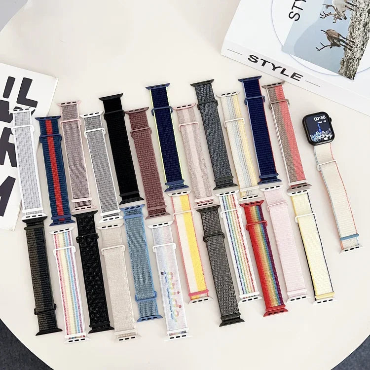 Dây đồng hồ nylon móc và vòng đôi, Dành cho Apple Watch 38mm