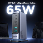 Sạc đa cổng JOYROOM JR-TCM02 6 trong 1 65W GaN 4 USB-C & 2 USB-A, phích cắm EU, phích cắm UK