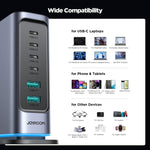 Sạc đa cổng JOYROOM JR-TCM02 6 trong 1 65W GaN 4 USB-C & 2 USB-A, phích cắm EU, phích cắm UK