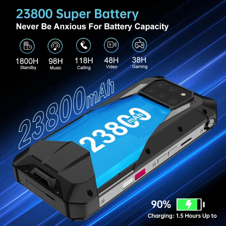 Unihertz Tank 3 Pro 5G / 8849, Máy chiếu, Camera 200MP, Tầm nhìn ban đêm, Pin 23800mAh, Màn hình 6.79 inch Android 13 Dimensity 8200 Octa Core, Mạng: 5G, 16GB+512GB