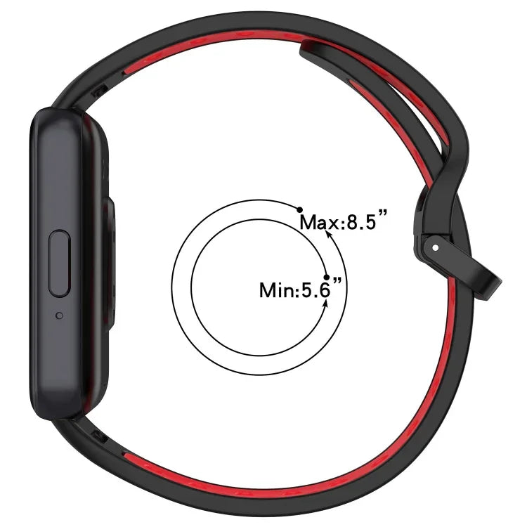 Two Color Breathable Silicone Watch Band, For Samsung Galaxy Fit 3