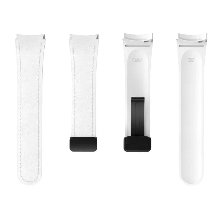 Dây đồng hồ silicone da khóa đen từ tính, dành cho Samsung Galaxy Watch 6
