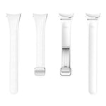 Dây đeo đồng hồ da silicone bạc mảnh có khóa nam châm, dành cho Samsung Galaxy Watch 6